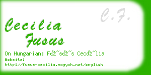 cecilia fusus business card